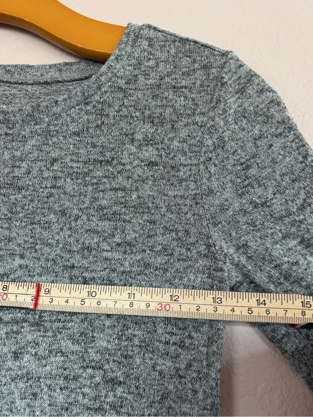 Justice Gray Marled Long Sleeve Crewneck Top size 10